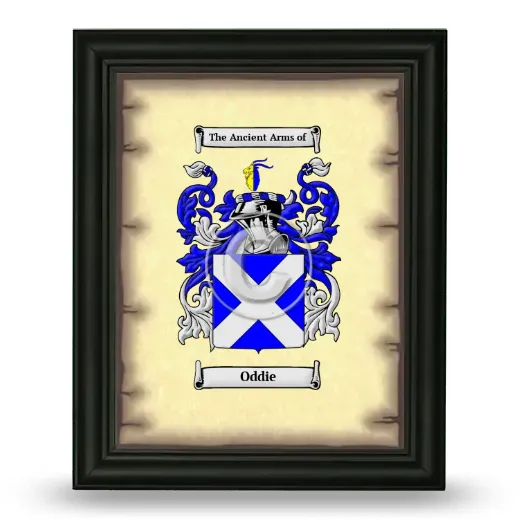 Oddie Coat of Arms Framed - Black