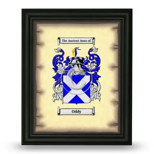 Oddy Coat of Arms Framed - Black