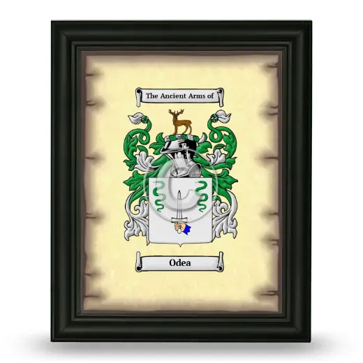 Odea Coat of Arms Framed - Black