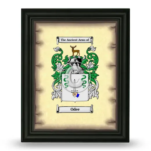 Odee Coat of Arms Framed - Black