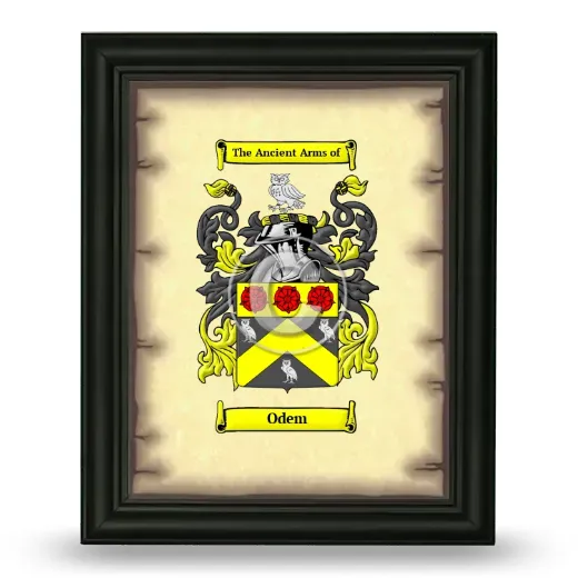 Odem Coat of Arms Framed - Black