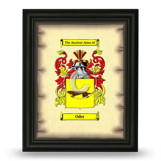 Oder Coat of Arms Framed - Black