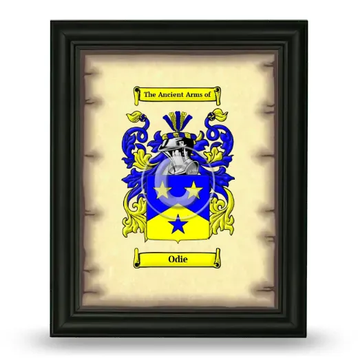 Odie Coat of Arms Framed - Black
