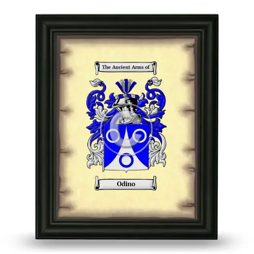 Odino Coat of Arms Framed - Black