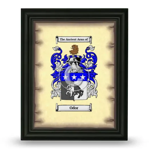Odor Coat of Arms Framed - Black