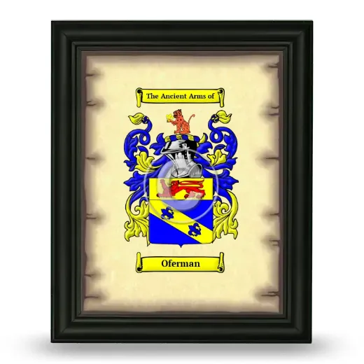 Oferman Coat of Arms Framed - Black