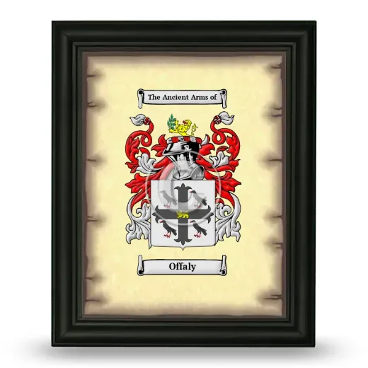 Offaly Coat of Arms Framed - Black