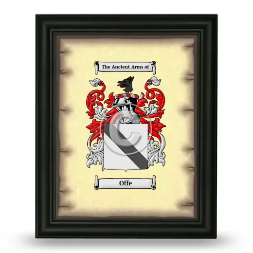 Offe Coat of Arms Framed - Black