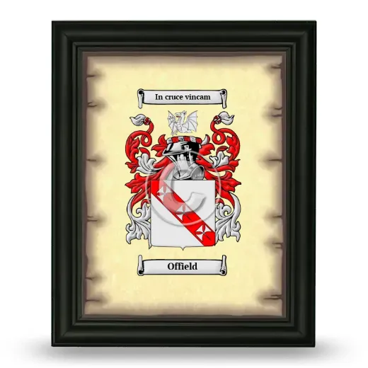 Offield Coat of Arms Framed - Black