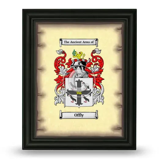 Offly Coat of Arms Framed - Black