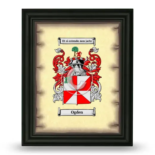 Ogden Coat of Arms Framed - Black
