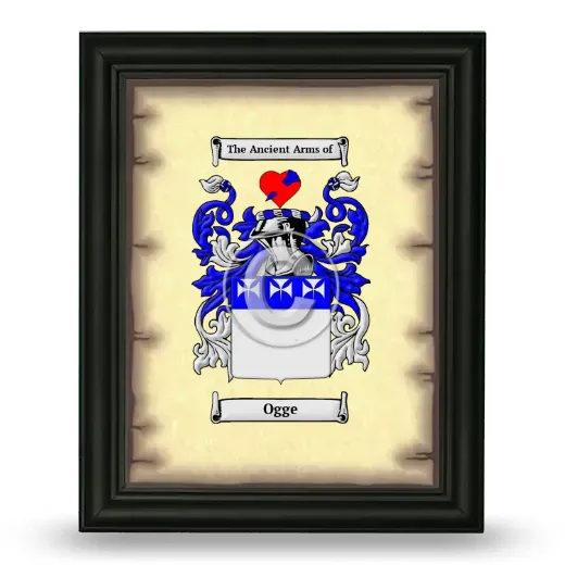 Ogge Coat of Arms Framed - Black