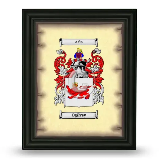 Ogilvey Coat of Arms Framed - Black