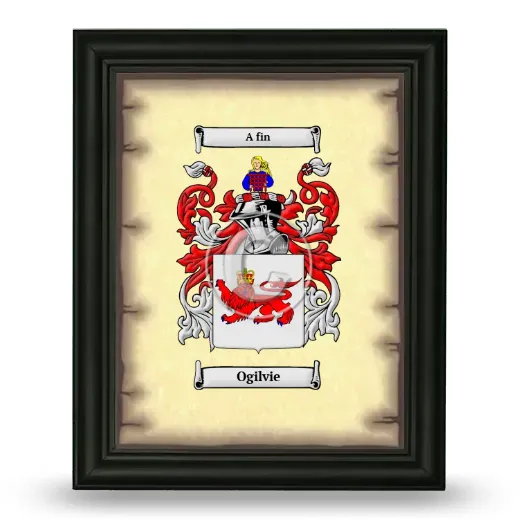 Ogilvie Coat of Arms Framed - Black