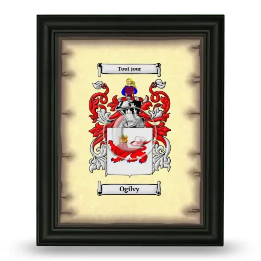 Ogilvy Coat of Arms Framed - Black