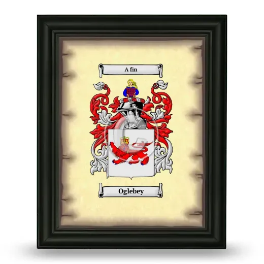 Oglebey Coat of Arms Framed - Black