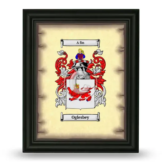 Oglesbey Coat of Arms Framed - Black
