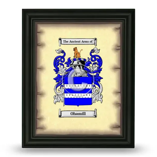 Ohamill Coat of Arms Framed - Black
