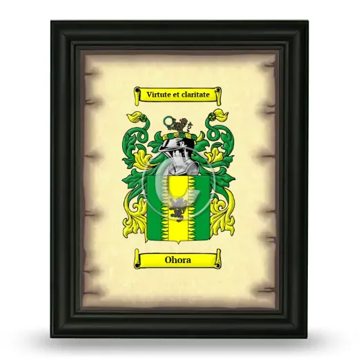 Ohora Coat of Arms Framed - Black