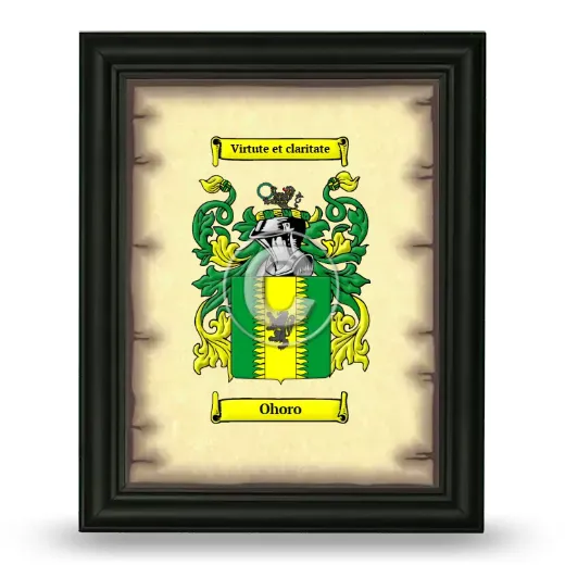 Ohoro Coat of Arms Framed - Black