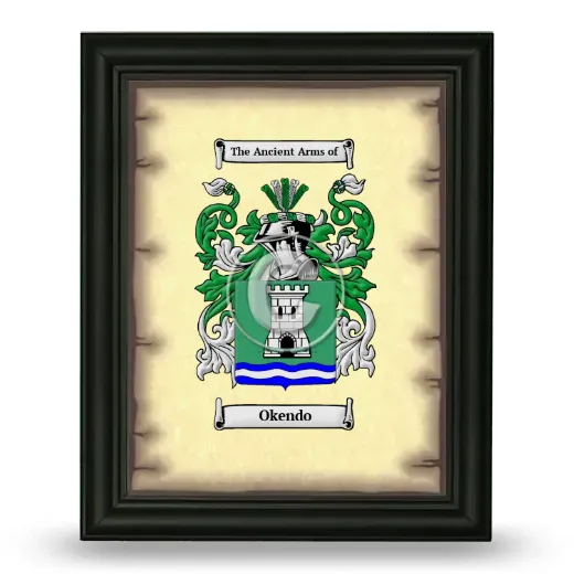 Okendo Coat of Arms Framed - Black
