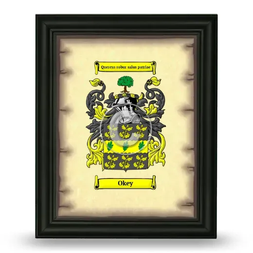 Okey Coat of Arms Framed - Black