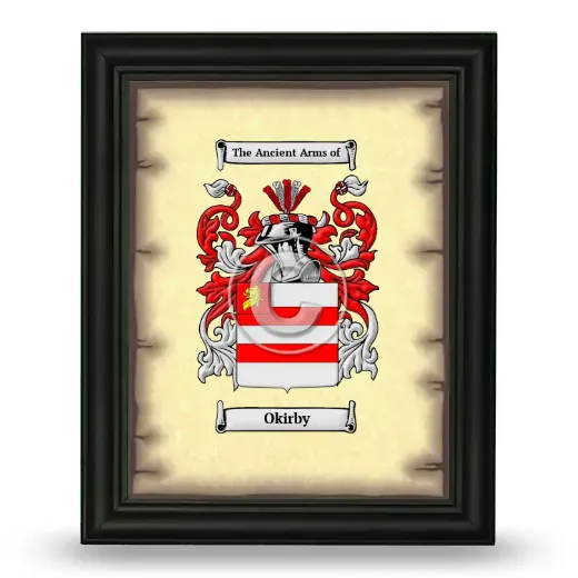 Okirby Coat of Arms Framed - Black