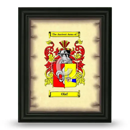 Olaf Coat of Arms Framed - Black