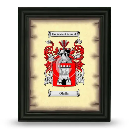 Olalla Coat of Arms Framed - Black