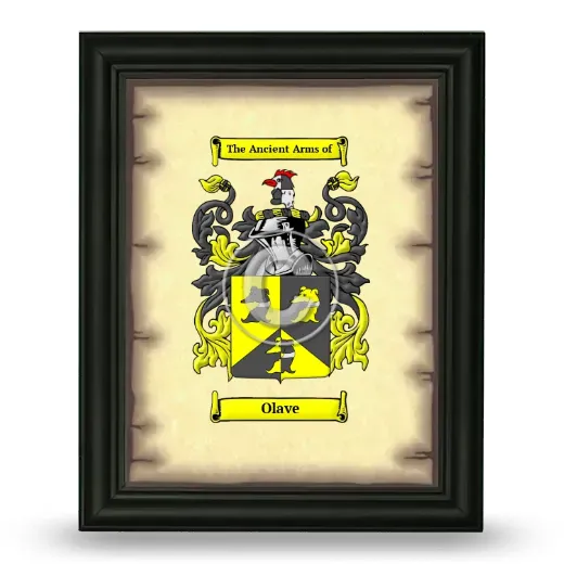 Olave Coat of Arms Framed - Black