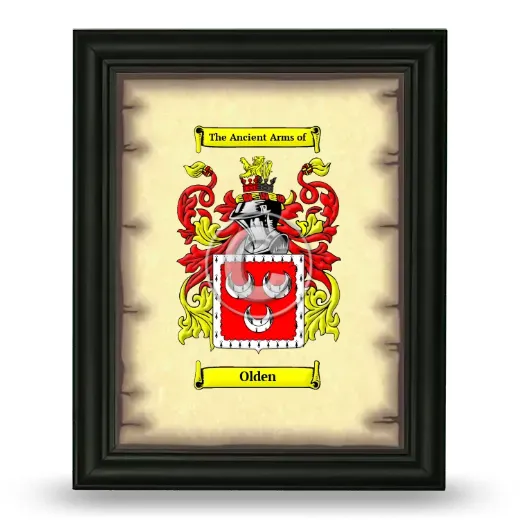 Olden Coat of Arms Framed - Black