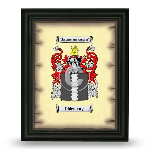 Oldenburg Coat of Arms Framed - Black