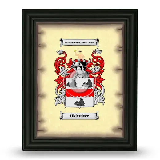 Olderdyce Coat of Arms Framed - Black
