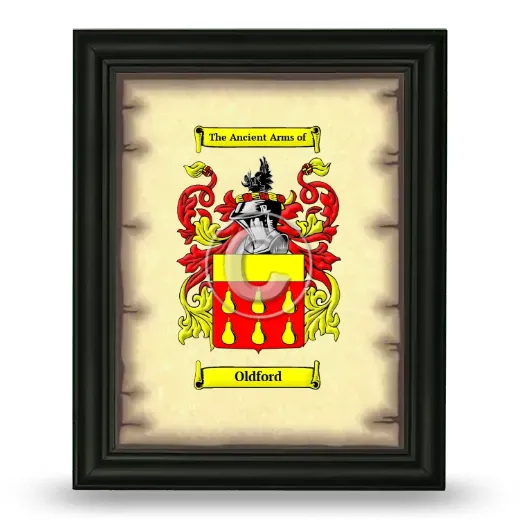 Oldford Coat of Arms Framed - Black