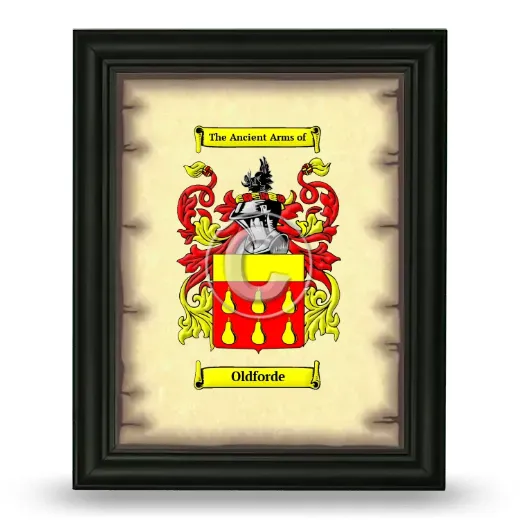 Oldforde Coat of Arms Framed - Black