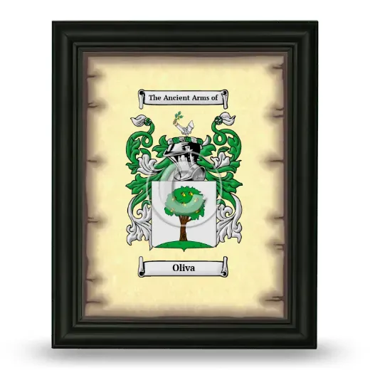 Oliva Coat of Arms Framed - Black
