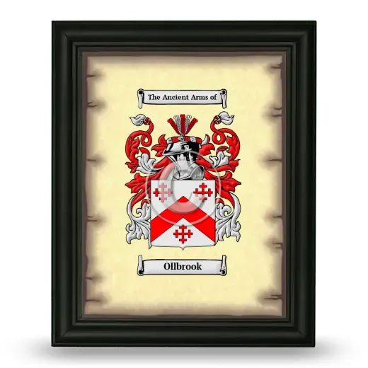 Ollbrook Coat of Arms Framed - Black