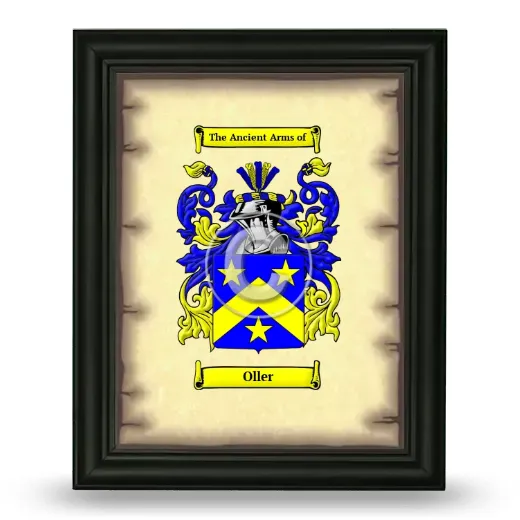 Oller Coat of Arms Framed - Black
