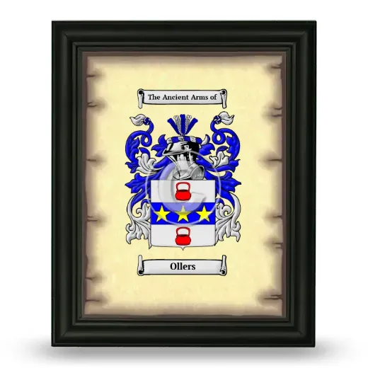 Ollers Coat of Arms Framed - Black