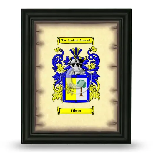 Olmo Coat of Arms Framed - Black