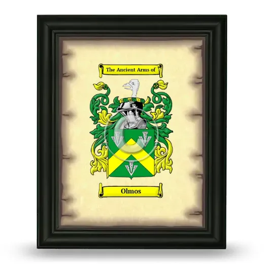 Olmos Coat of Arms Framed - Black