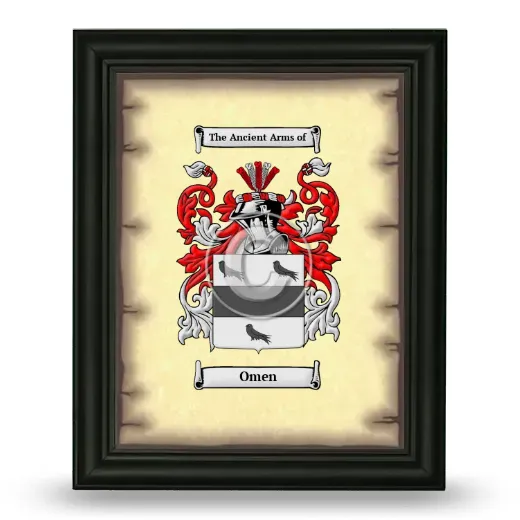 Omen Coat of Arms Framed - Black