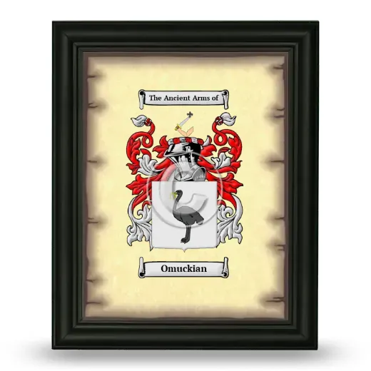 Omuckian Coat of Arms Framed - Black