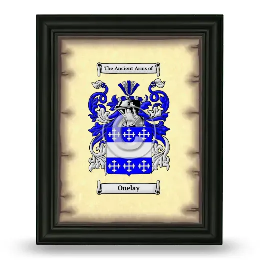 Onelay Coat of Arms Framed - Black