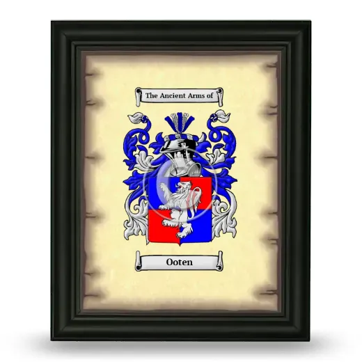 Ooten Coat of Arms Framed - Black