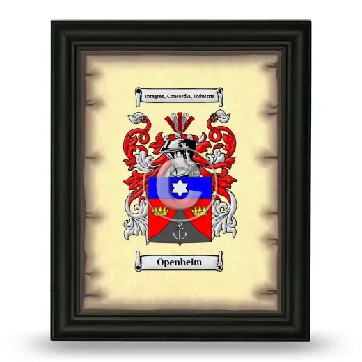 Openheim Coat of Arms Framed - Black