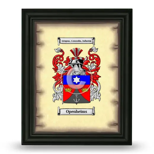 Openheims Coat of Arms Framed - Black