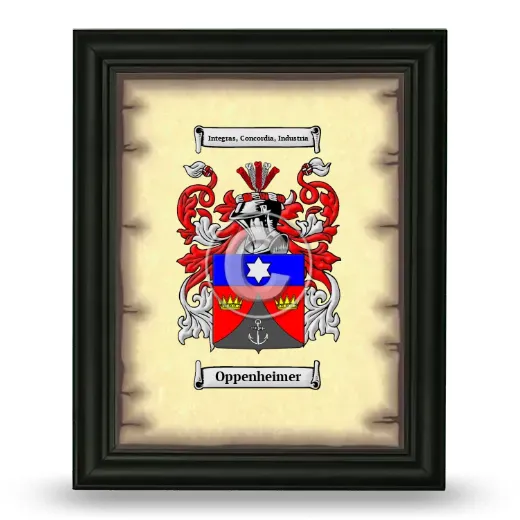 Oppenheimer Coat of Arms Framed - Black