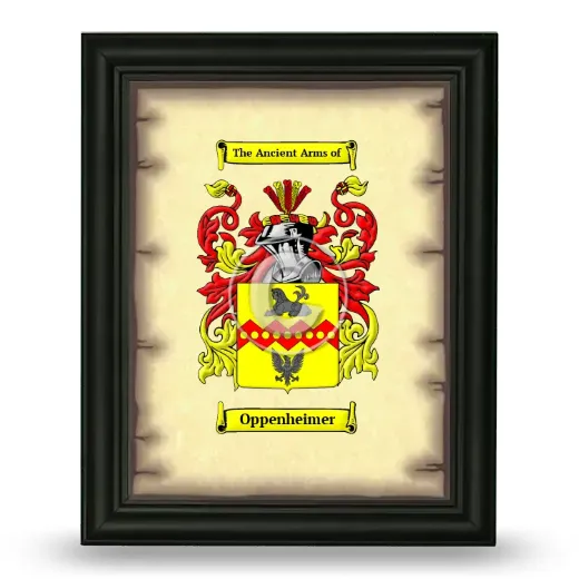 Oppenheimer Coat of Arms Framed - Black