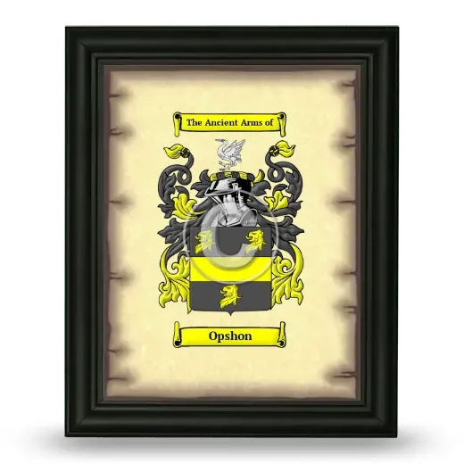 Opshon Coat of Arms Framed - Black